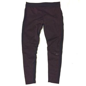 Adidas | Workout Tights - Burgundy/Black